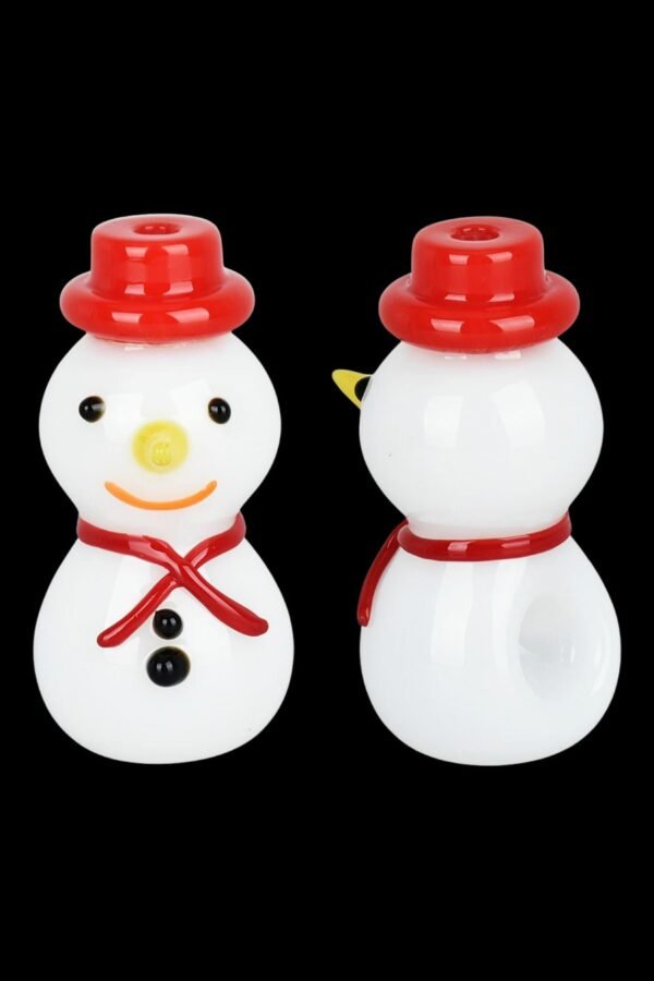Snowman Glass Hand Pipe