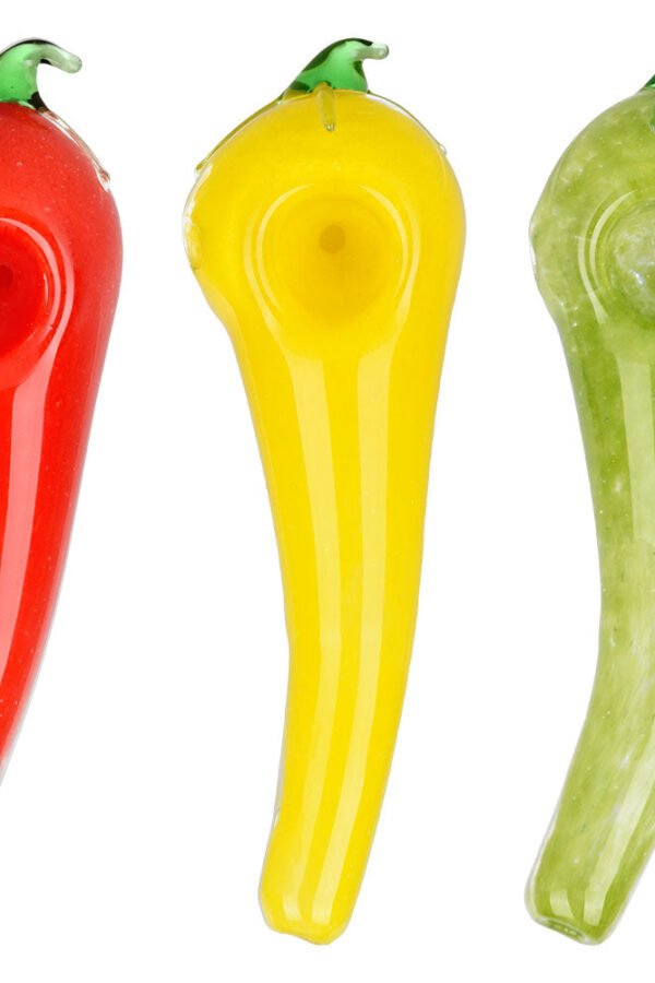 Spice Of Life Chili Pepper Glass Pipe - 4.75"" / Colors Vary