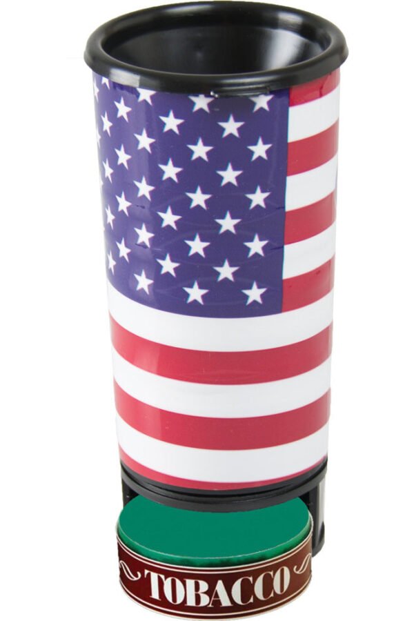 Spit Bud Spittoon W/ Can Cutter / US Flag