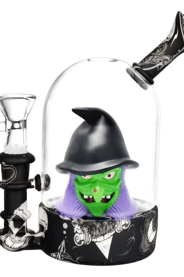 Spooky Witch Bell Jar Water Pipe - 5.5"" / 14mm F