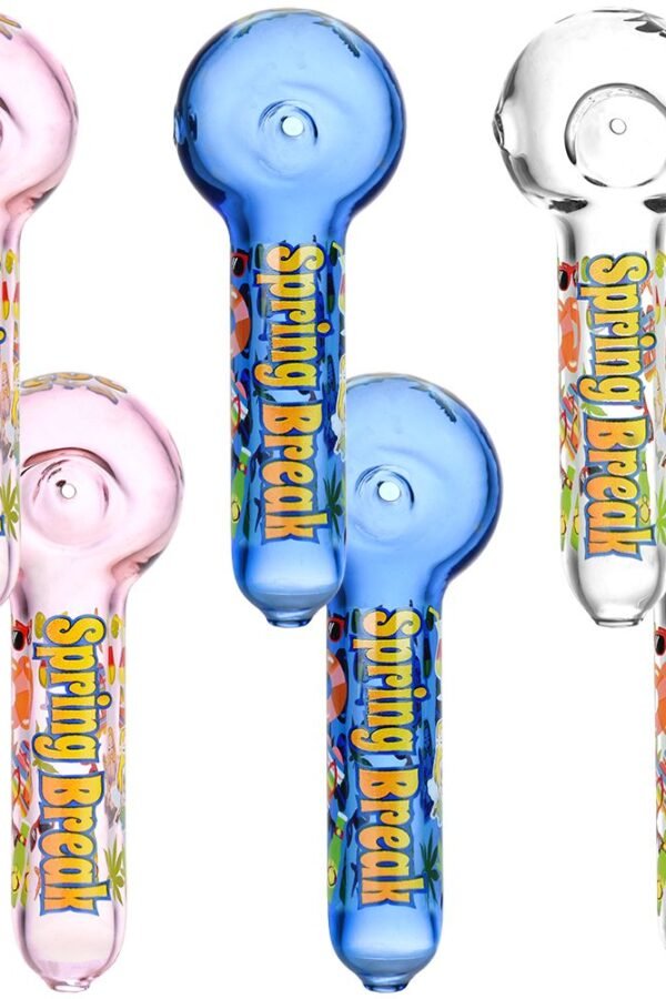 Spring Break 2024 Glass Spoon Pipe - 5""/ 6ct