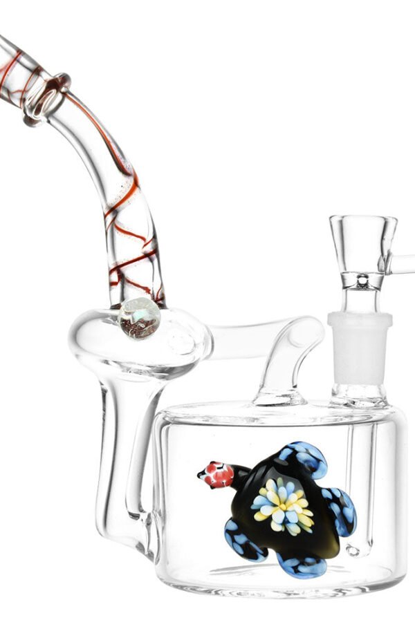 Sunbathing Sea Turtle Recycler Water Pipe - 14mm F / 7""