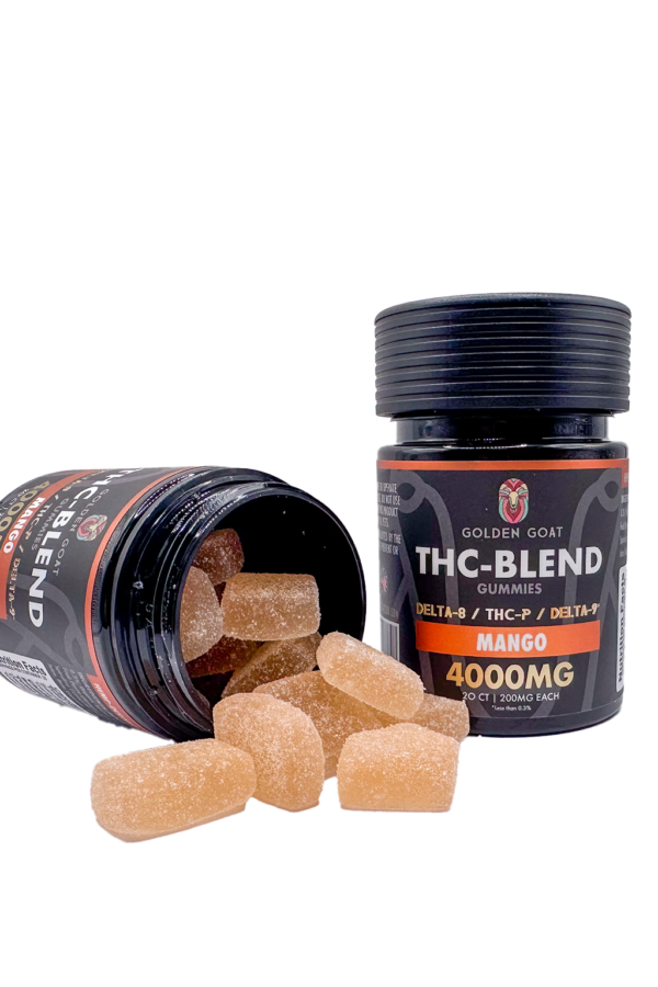 THC Blended 4000MG Infused Gummies Delta 8 / THC-P / Delta 9 - Mango