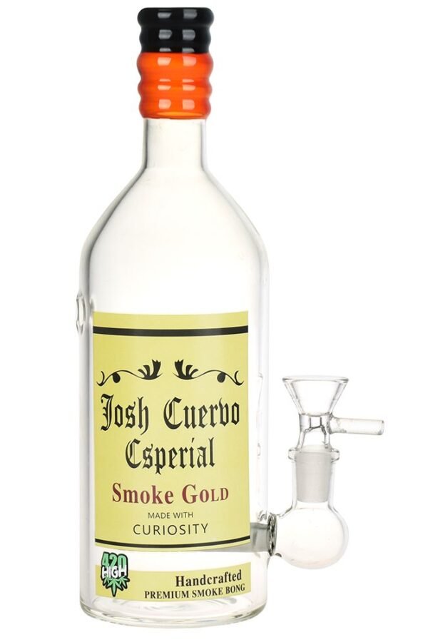 Tequila Bottle Glass Water Pipe - 9.5"" / 14mm F