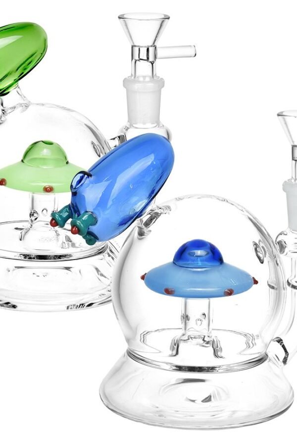 Toke Me To Your Weeder UFO Water Pipe - 5"" / 14mm F / Colors Vary