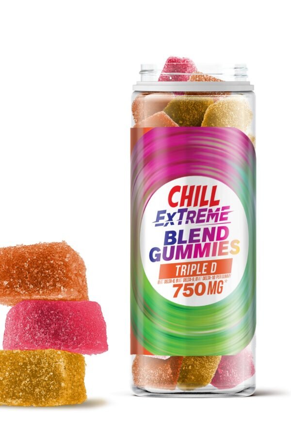 Triple D Blend - 25mg Gummies - D8, D9, D10 - Chill Extreme (750mg)