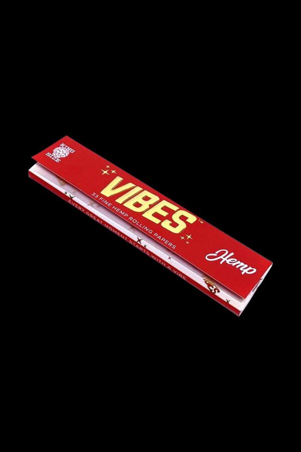 VIBES King Size Slim Rolling Papers- 1 - 5 or 50 Pack