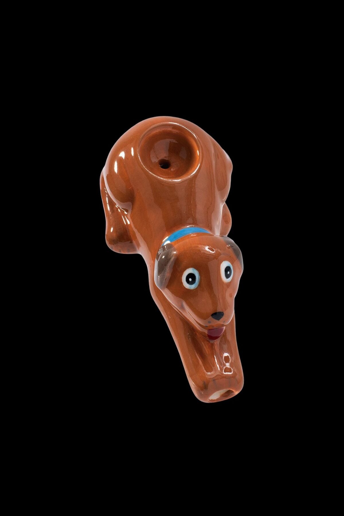 Wacky Bowlz Brown Dog Ceramic Pipe