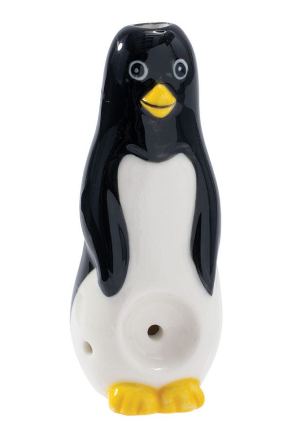 Wacky Bowlz Penguin Ceramic Pipe - 4""