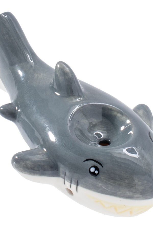 Wacky Bowlz Shark Ceramic Pipe - 3.75""