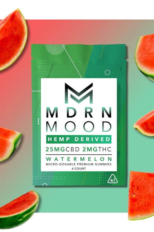 Watermelon - 25mg CBD / 2mg THC (6ct)