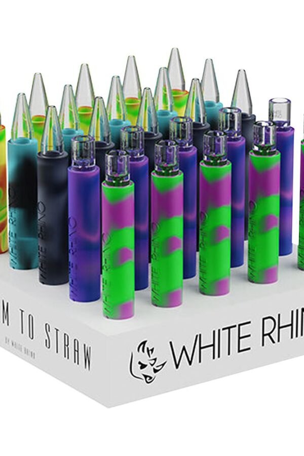 White Rhino Pyrex Chillum To Straw - 5"" / 25ct