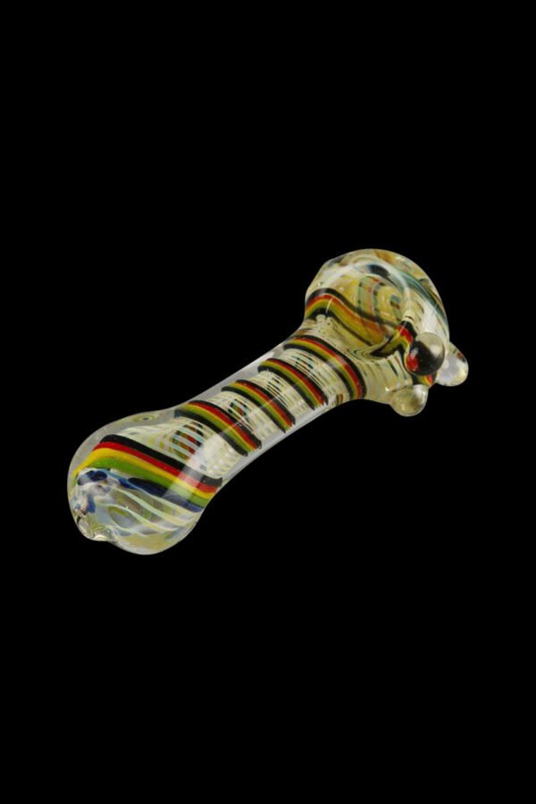 Worked Rasta Spoon Glass Pipe