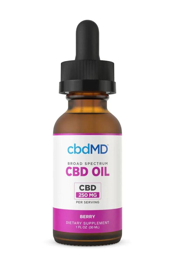 cbdMD Broad Spectrum CBD Drops - Berry Flavor