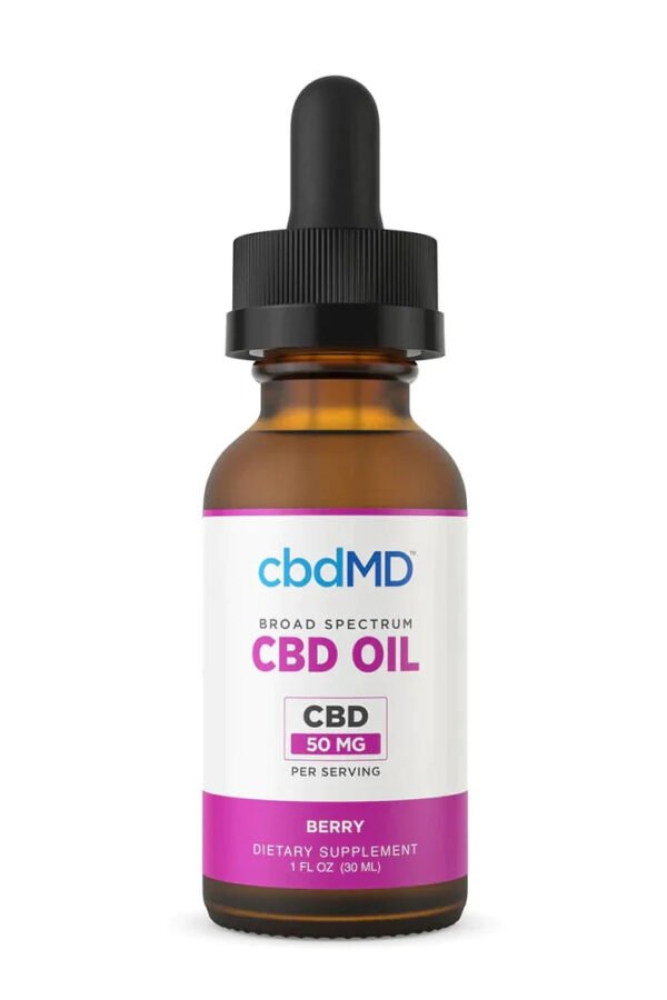cbdMD Broad Spectrum CBD Drops - Berry Flavor