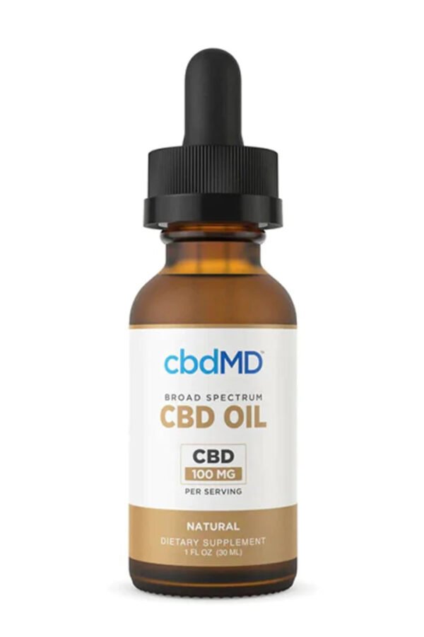 cbdMD Broad Spectrum CBD Oil Drops - Natural Flavor (750MG - 7500MG)