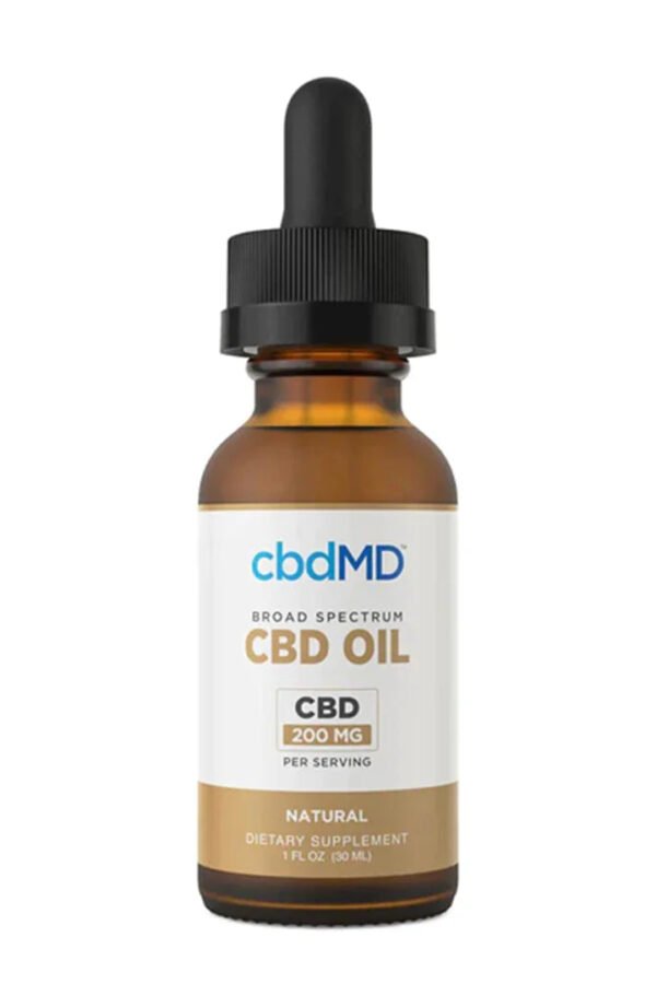 cbdMD Broad Spectrum CBD Oil Drops - Natural Flavor (750MG - 7500MG)