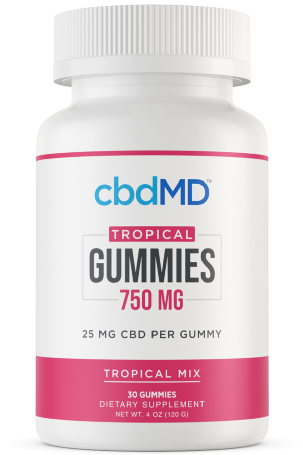 cbdMD Broad Spectrum CBD PM Sleep Gummies Raspberry - 750MG, 60ct