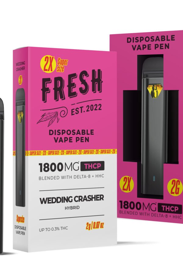 1800mg THCP, D8, HHC Vape Pen - Wedding Crasher - Hybrid - 2ml - Fresh