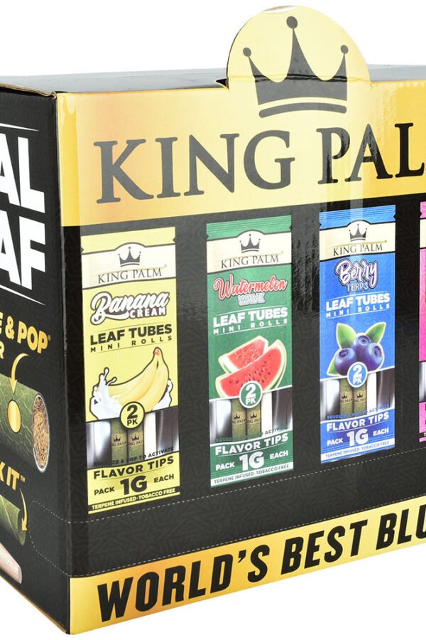 King Palm Flavor Rolls Dispenser Mini - 2pk / Assorted Flavors 80PC DISP -