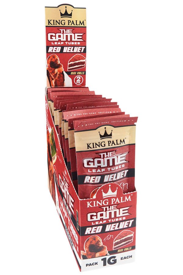 King Palm The Game Hand Rolled Leaf Mini / 2pk / Red Velvet / 20pc Display