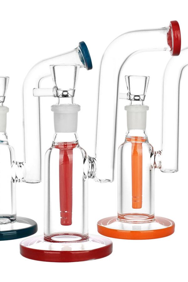 Test Tube Bent Neck Water Pipe - 6"" / 14mm F / Colors Vary