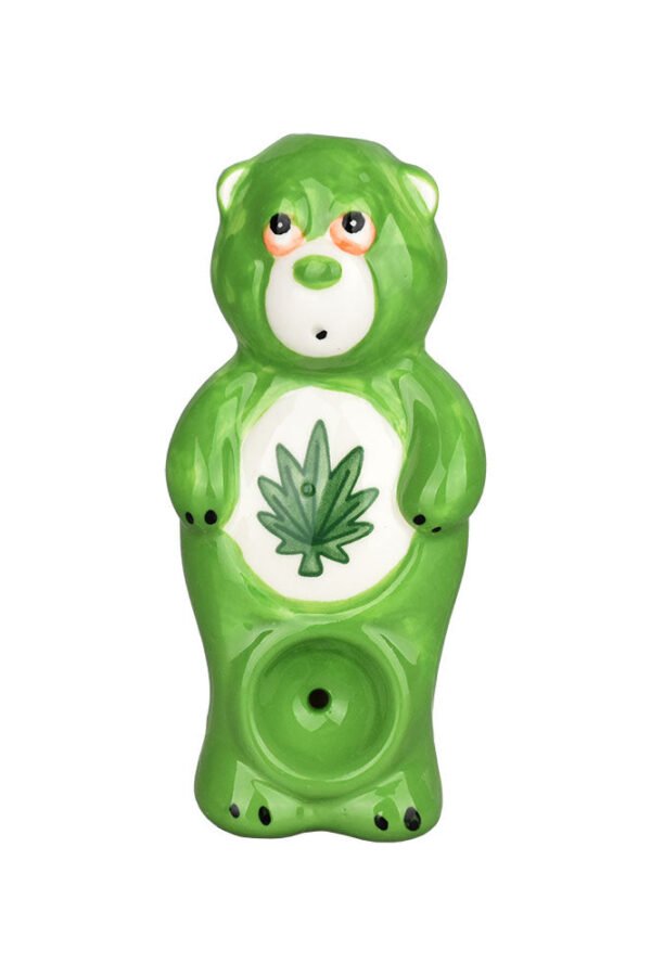Wacky Bowlz Stoner Bear Ceramic Hand Pipe - 4""