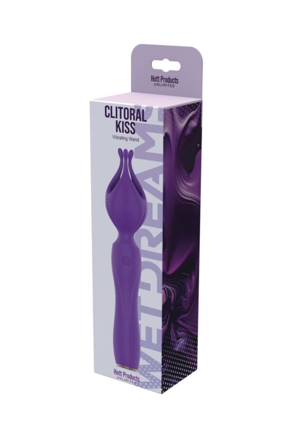 Wet Dreams Clitoral Kiss Flower Petal Silicone Vibrator Purple