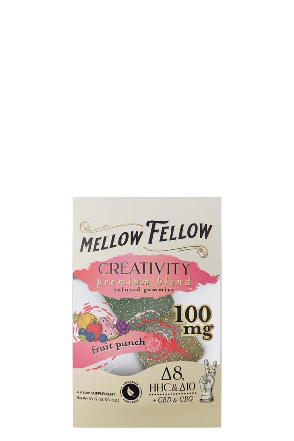 Creativity Blend Fruit Punch 2 ct. Infused Gummies - Delta 8, HHC, Delta 10, CBD, CBG