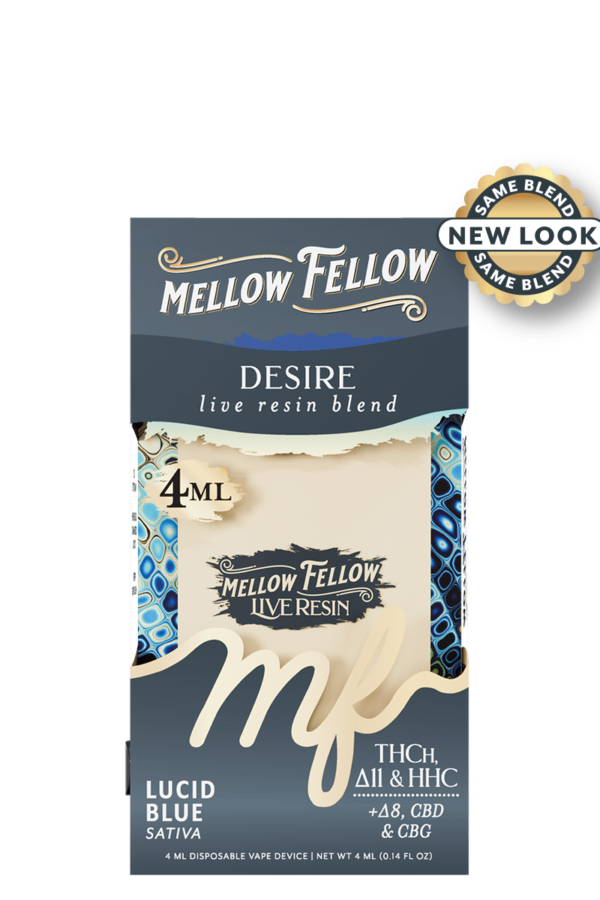 Desire Blend 4ml Live Resin Disposable Vape - Lucid Blue (Sativa)