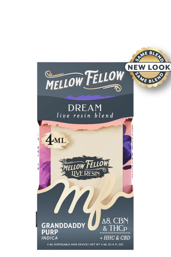 Dream Blend 4ml Live Resin Disposable Vape - Granddaddy Purp (Indica)