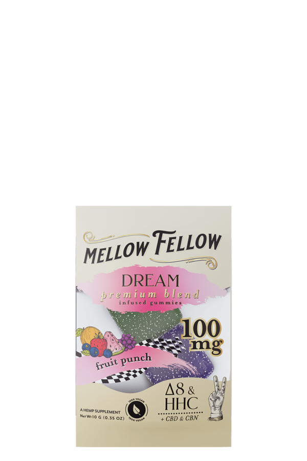 Dream Blend Fruit Punch 2 ct. Infused Gummies - Delta 8, HHC, CBD, CBN
