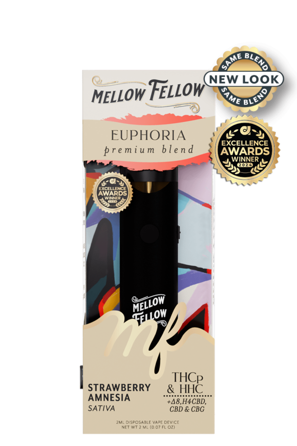 Euphoria Blend 2ml Disposable Vape - Strawberry Amnesia (Sativa)