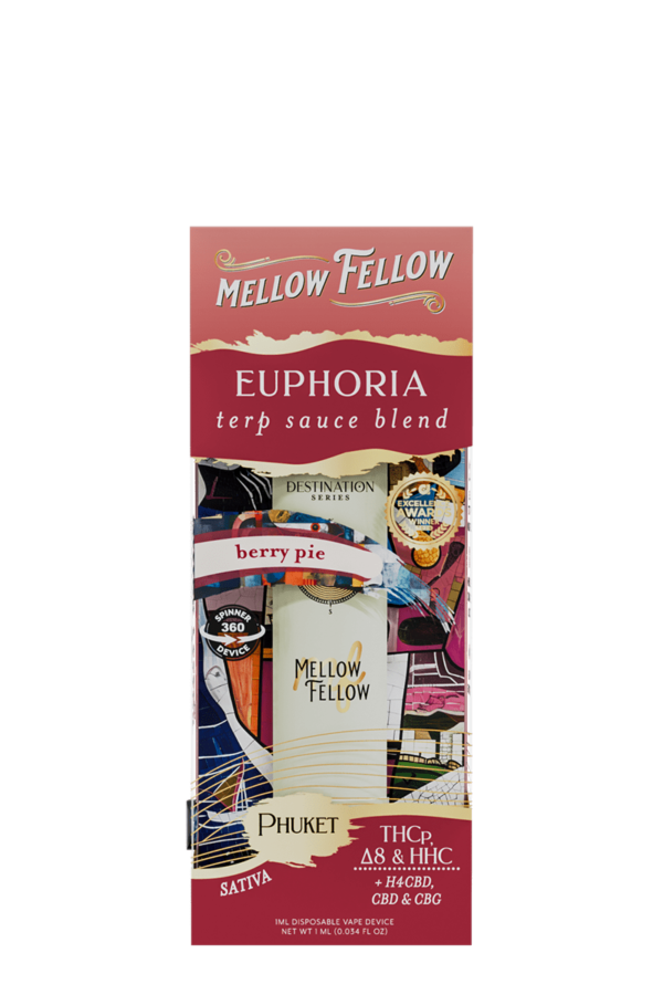 Euphoria Blend - Terp Sauce 1ml Disposable Spinner Vape - Berry Pie (Sativa)