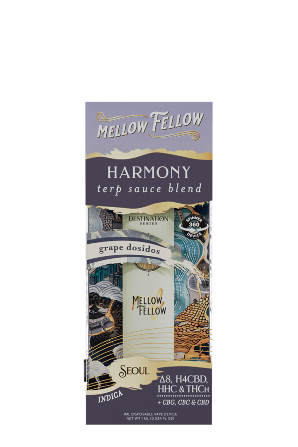 Harmony Blend - Terp Sauce 1ml Disposable Spinner Vape - Grape Dosidos (Indica)