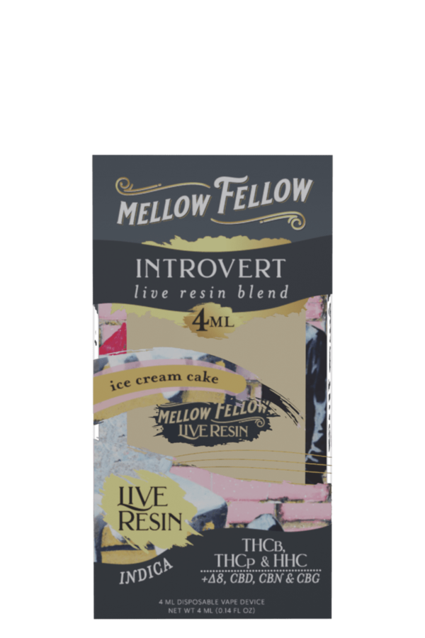 Introvert Blend 4ml Live Resin Disposable Vape - Ice Cream Cake (Indica)