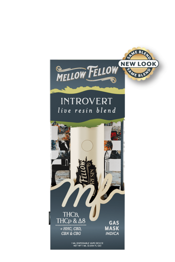 Introvert Blend - Destination: NYC - Live Resin 1ml Disposable Vape - Gas Mask (Indica)