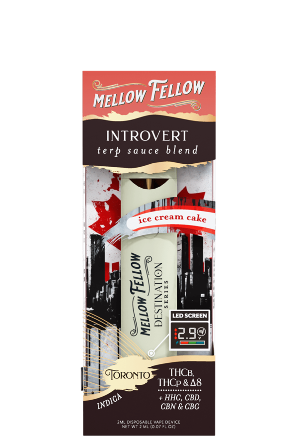 Introvert Blend - Destination: Toronto - Terp Sauce 2ml Disposable Vape - Ice Cream Cake (Indica)