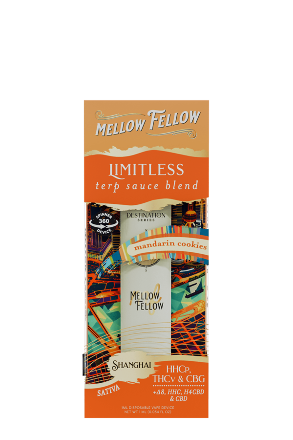 Limitless Blend - Terp Sauce 1ml Disposable Spinner Vape - Mandarin Cookies (Sativa)
