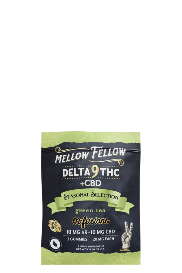 Live Resin Infused Edibles - 2 ct. 40mg Delta 9 THC & CBD - Green Tea (Seasonal Selection)