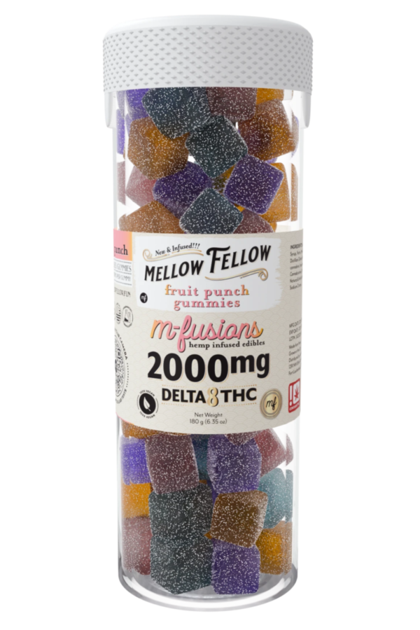 M-Fusions Delta 8 THC Fruit Punch Gummies 40 Ct. - 50mg Delta 8 per gummy