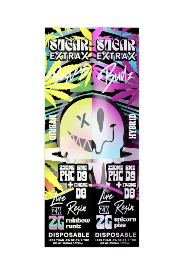 Rainbow Runtz X Unicorn Piss Sugar Extrax Disposables - 2 Pack