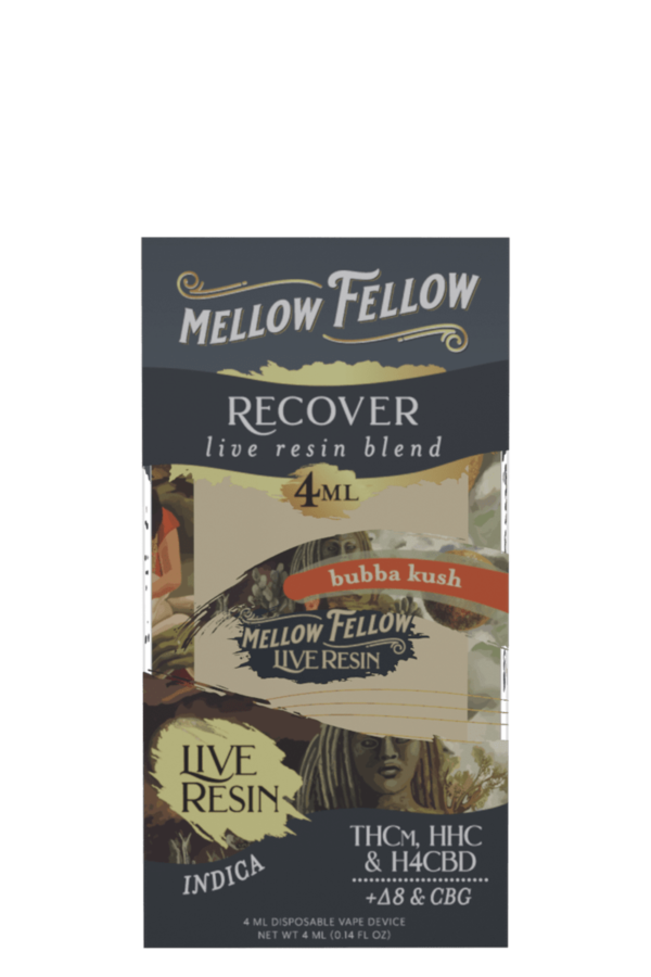 Recover Blend 4ml Live Resin Disposable Vape - Bubba Kush (Indica)