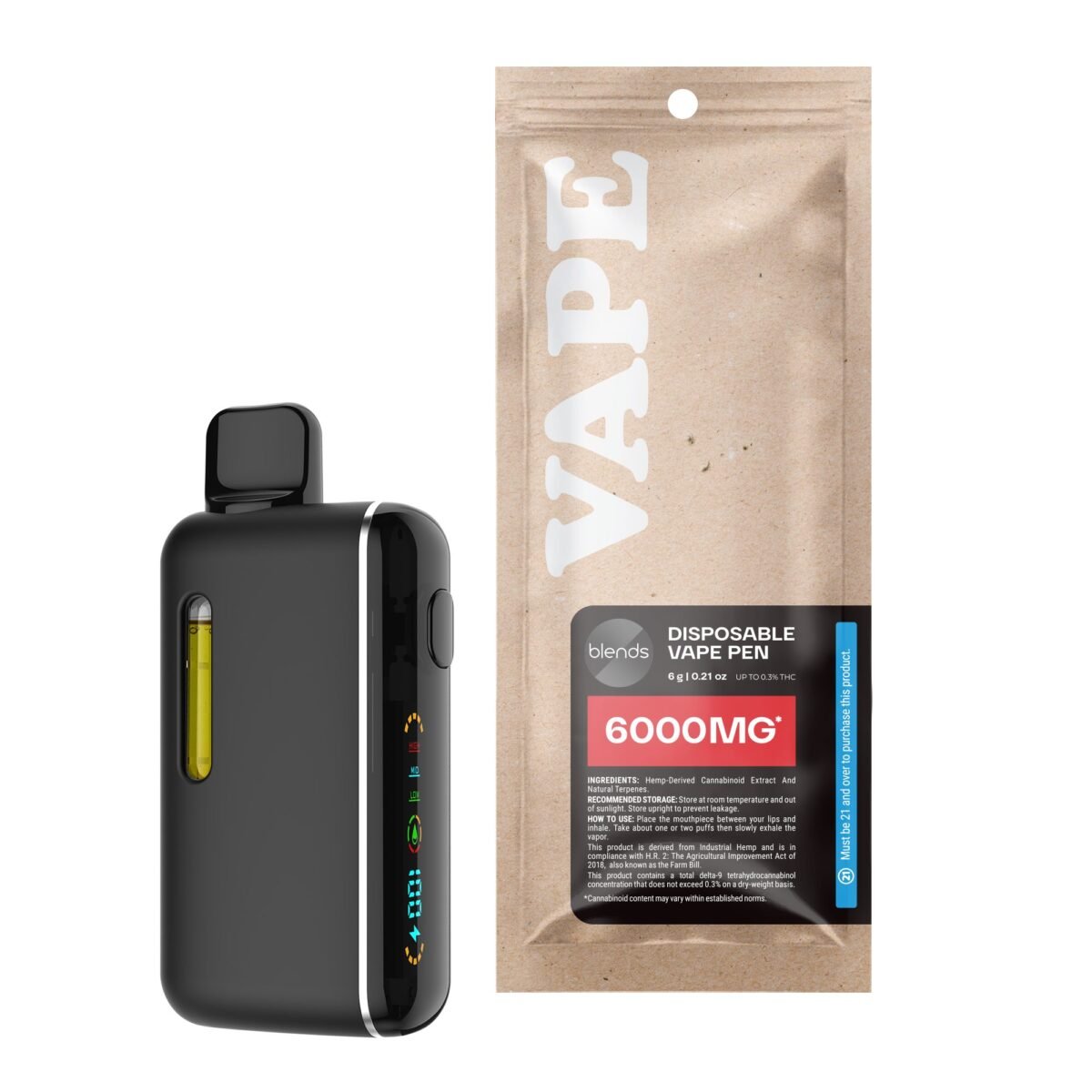 Soothe Blend - 6000mg - Indica Vape Pen - 6ml - Blends by Fresh