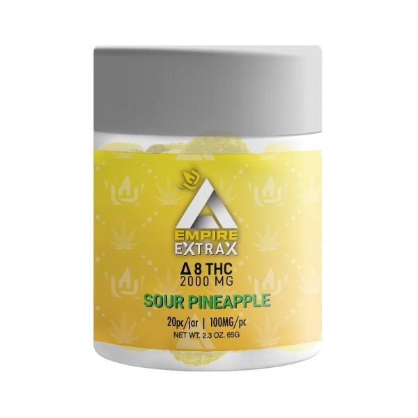 Sour Pineapple Delta 8 THC Gummies 2,000mg