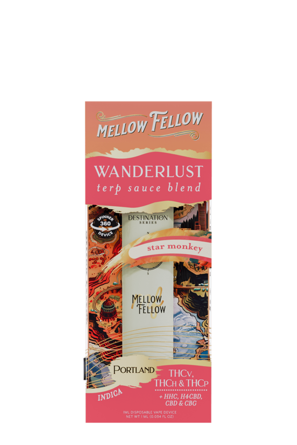 Wanderlust Blend - Terp Sauce 1ml Disposable Spinner Vape - Star Monkey (Indica)