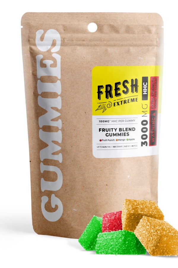 100mg HHC Cube Gummies - Fruity Blend - Fresh (3000mg)