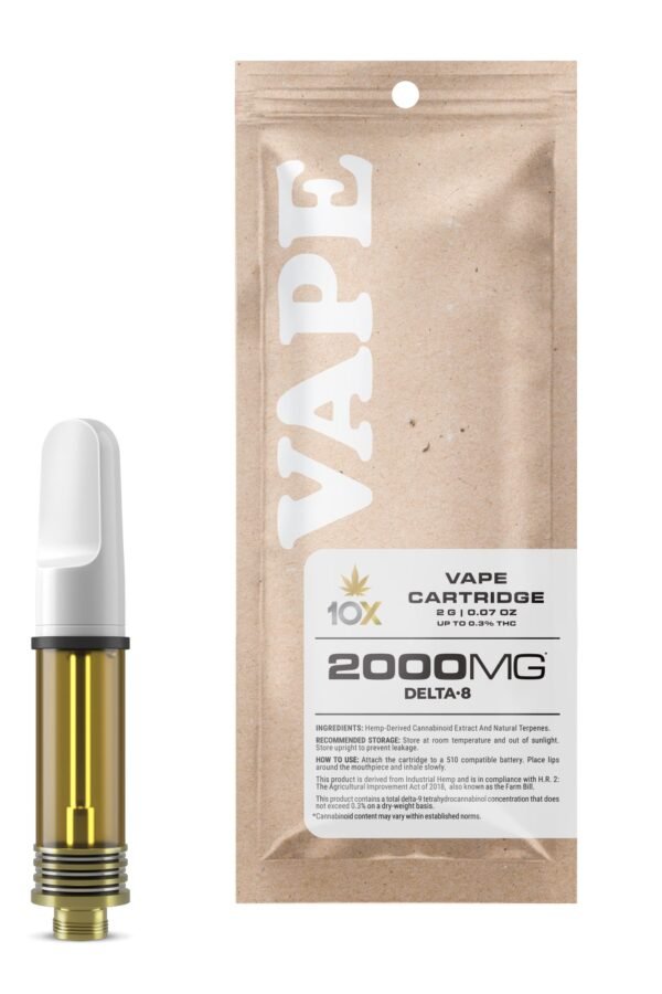 2000mg D8 Vape Cart - Girl Scout Cookies - Indica - 2ml - 10X