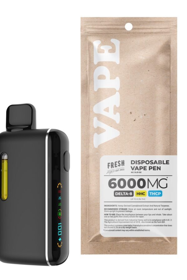 6000mg D8, HHC, THCP Vape Pen - Wedding Crasher - Hybrid - 6ml - Fresh
