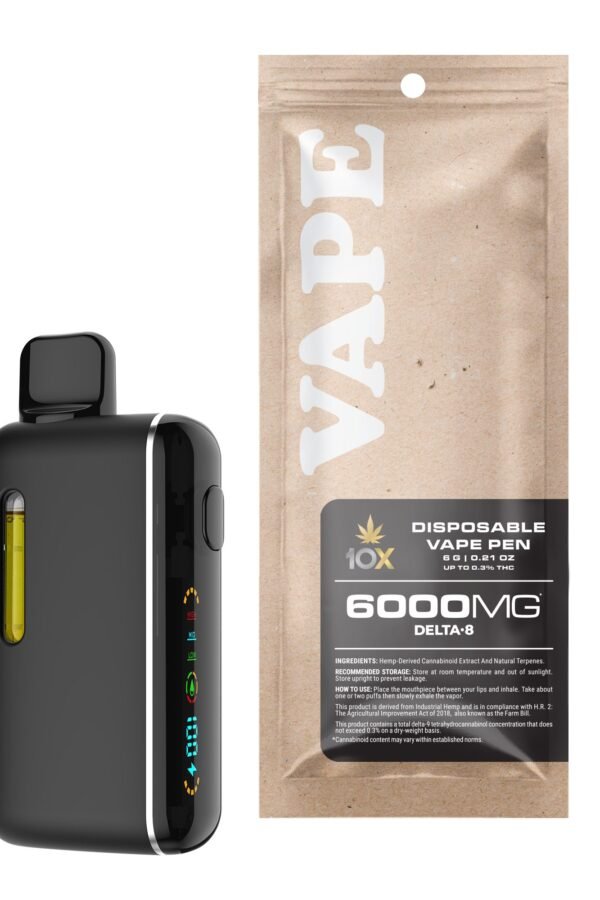 6000mg D8 Vape Pen - Acapulco Gold - Sativa - 6ml - 10X